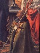 Details of Madonna and Child with Angels,St Frediano and St Augustine Fra Filippo Lippi